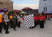 Car Free Day dan Olahraga Bersama Meriahkan HUT Bhayangkara ke-79 di Dolok Sanggul Kabupaten Humbang Hasundutan.