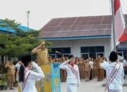 Hari Pertama Masuk Sekolah, Bupati Humbahas Pembina Upacara di UPT SMP N 001 Doloksanggul