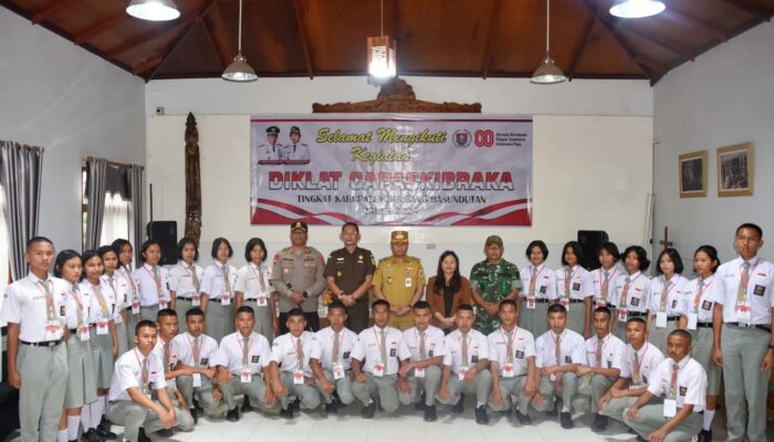 Bupati Bersama Forkopimda Laksanakan Pembukaan Pelaksanaan Diklat Capaskibraka Humbahas Tahun 2025