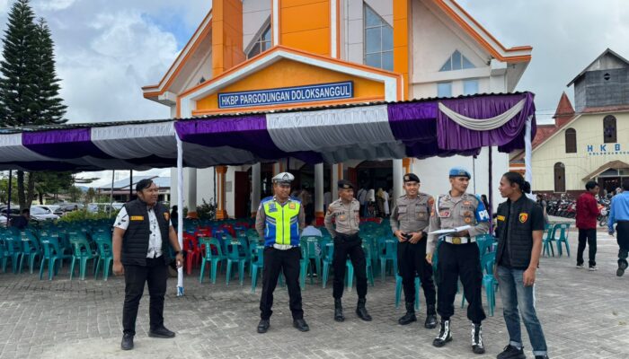 Polres Humbahas Lakukan Pengamanan Maksimal pada Ibadah Hari Raya Paskah