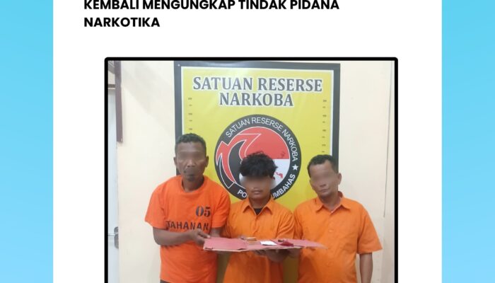 Polres Humbahas Kembali Ungkap Kasus Narkoba, Tiga Pelaku Ditangkap