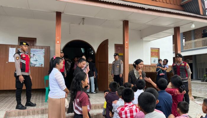 Hadir di Tengah Masyarakat, Polres Humbahas Rutin Amankan Ibadah Gereja