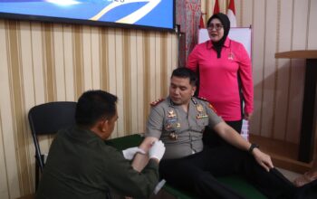 Bakti Kesehatan Polres Humbahas, Donor Darah untuk Kemanusiaan