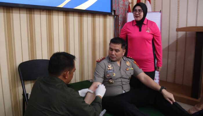 Bakti Kesehatan Polres Humbahas, Donor Darah untuk Kemanusiaan