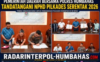 Pemkab Humbahas dan Polres Tandatangani NPHD Pengamanan Pilkades Serentak 2026