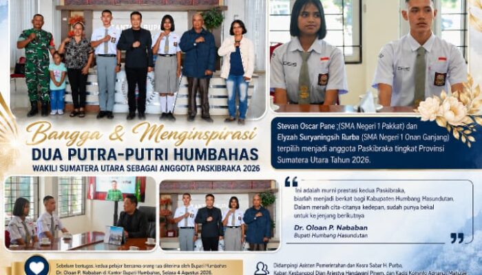 Dua Pelajar Terbaik Humbahas Wakili Sumatera Utara sebagai Anggota Paskibraka 2026