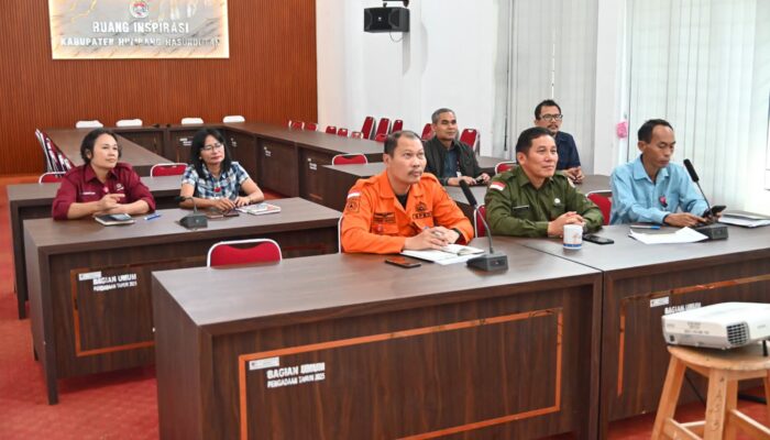 Pemkab Humbahas Ikuti Rakor Pembentukan Satgas PRR Pasca Bencana