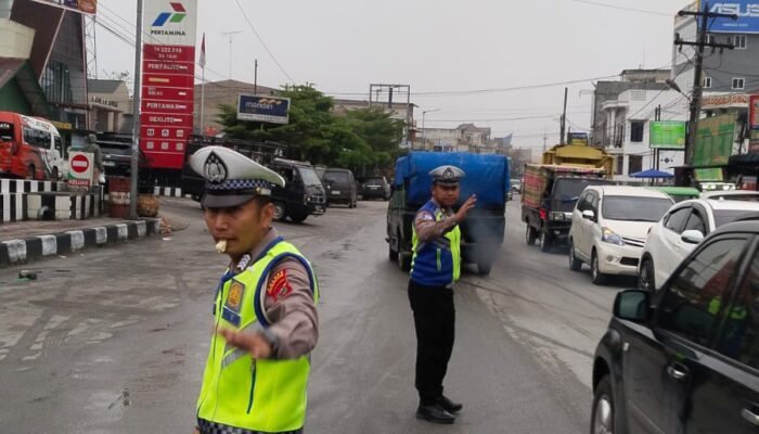 Strong Point Pagi, Upaya Polres Humbahas Wujudkan Lalu Lintas Aman dan Lancar