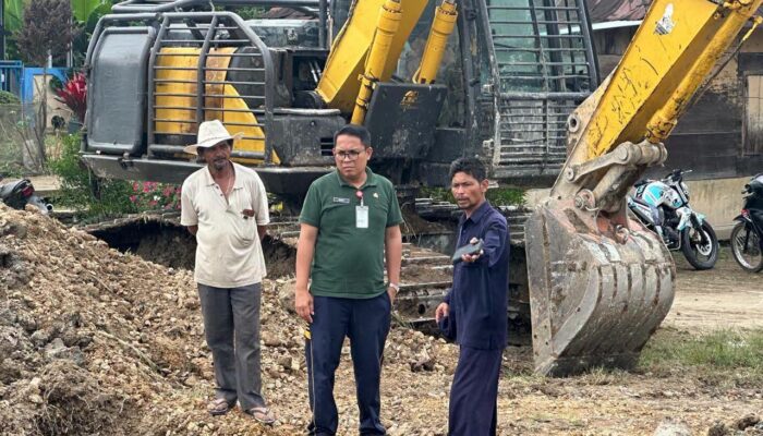 Kolaborasi Pemkab Humbahas dan TNI, Pembangunan Jembatan Merah Putih di Tapian Nauli Masuki Tahap Penggalian Pondasi