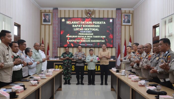 Rakor Lintas Sektoral, Polres Humbahas Matangkan Pengamanan Pilkades Serentak 2026