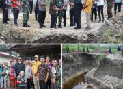 Bupati Humbahas Tinjau Progres Pembangunan Jembatan Merah Putih di Tapian Nauli