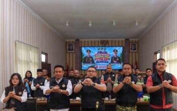 Kapolres Humbahas Bersama Forkopimda Ikuti Deklarasi Sumut Tolak Narkoba Secara Virtual