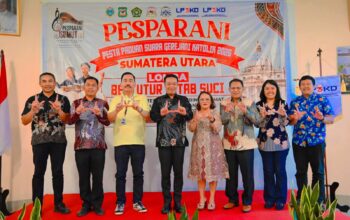 Dukung Kontingen Pesparani, Bupati Humbahas Hadir Langsung Saksikan Penampilan Paduan Suara